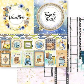 Memory Place - Designpapier "Bon Voyage" Paper Pack 12x12 Inch - 12 Bogen