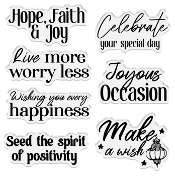 Crafters Companion - Stempelset "Joyous Occasions" Clear Stamps