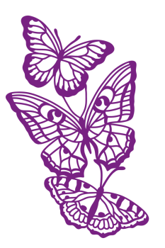 Crafters Companion - Schablone "Butterfly Trio" Stencil