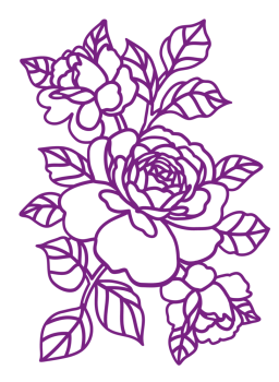 Crafters Companion - Schablone "Exquisite Rose" Stencil