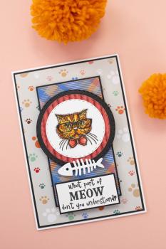 Crafters Companion - Stempelset "Purrfect Cat" Clear Stamps