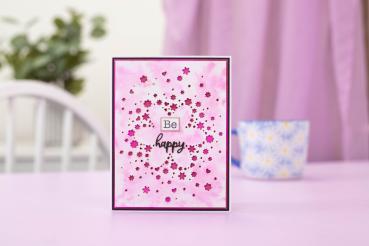 Crafters Companion - Stempelset & Stanzschablone "Happy Flowers" Stamp & Dies