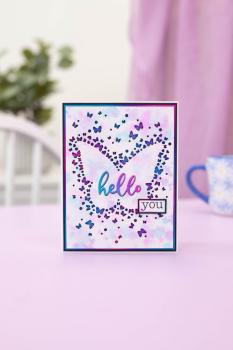 Crafters Companion - Stempelset & Stanzschablone "Hello Butterfly" Stamp & Dies