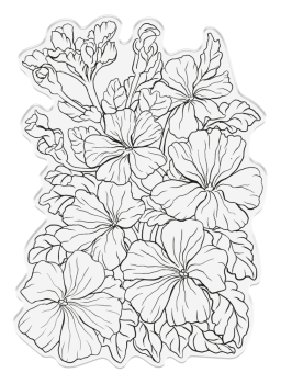 Crafters Companion - Stempel "Pretty Petunias" Clear Stamps Design by Sheena Douglass