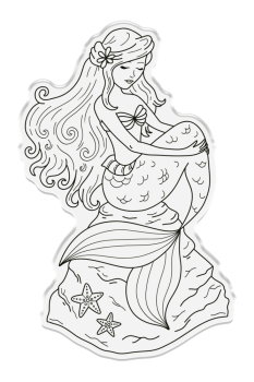 Crafters Companion - Stempelset & Stanzschablone "Mesmerizing Mermaid" Stamp & Dies