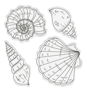 Crafters Companion - Stempelset & Stanzschablone "Sea Shell" Stamp & Dies