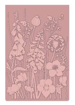 Crafters Companion - Prägefolder "Floral Meadow" 3D Embossingfolder