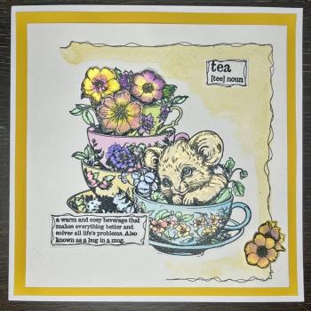 IndigoBlu - Gummistempel Set "Time for Tea" A6 Rubber Stamp