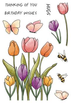 Creative Expressions - Stempelset "Tulip & Crocus" Clear Stamps 4x6 Inch Design by Jane's Doodles