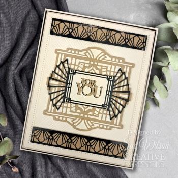 Creative Expressions - Stanzschablone "Art Deco Elegant Fanfare" Craft Dies Design by Sue Wilson