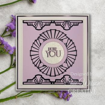 Creative Expressions - Stanzschablone "Art Deco Fantail Rosette" Craft Dies Design by Sue Wilson