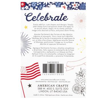 American Crafts - Stempelset "Flags and Frills" Clear Stamps