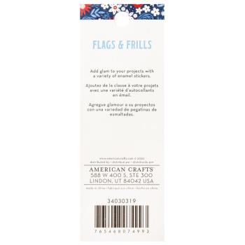 American Crafts - Enamel Dots "Flags and Frills" 60 Stk.