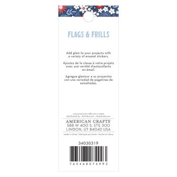 American Crafts - Enamel Dots "Flags and Frills" 60 Stk.