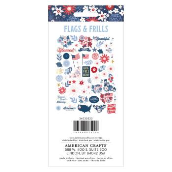 American Crafts - Stanzteile "Flags and Frills" Icons Ephemera