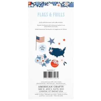 American Crafts - Aufkleber "Flags and Frills" Puffy Icons Sticker