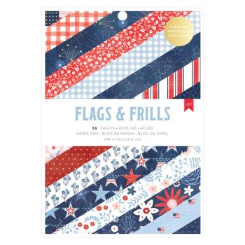 American Crafts - Designpapier "Flags and Frills" Paper Pack 6x8 Inch - 36 Bogen