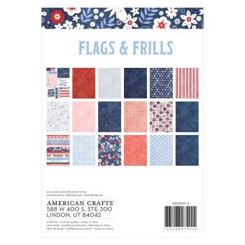 American Crafts - Designpapier "Flags and Frills" Paper Pack 6x8 Inch - 36 Bogen