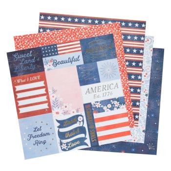 American Crafts - Designpapier "Flags and Frills" Paper Pack 12x12 Inch - 24 Bogen