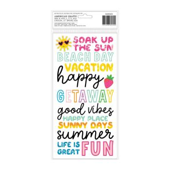 American Crafts - Aufkleber "Fun in the Sun" Thickers Phrase Sticker