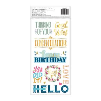 American Crafts - Aufkleber "Joyful Notes" Thickers Phrase Sticker