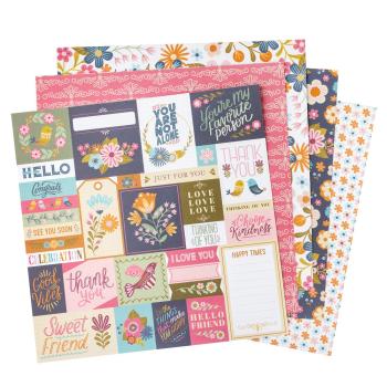 American Crafts - Designpapier "Joyful Notes" Paper Pack 12x12 Inch - 24 Bogen