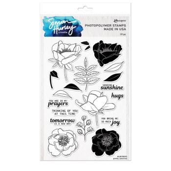 Ranger Ink - Stempelset by Simon Hurley Create "Pretty Peonies" Clear Stamps