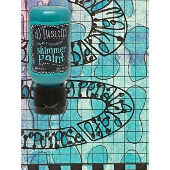 Ranger - Dylusions Flip Cap Paint Shimmer "Vibrant Turquoise" 29ml