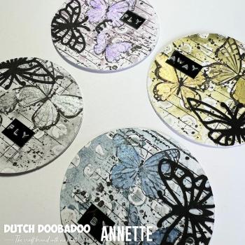 Dutch Doobadoo - Schablone A4 "Artist Trading Coins" Stencil - Dutch Mask Art