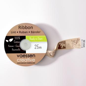 Vaessen Creative - Ribbonband "Text" 30mmx25m