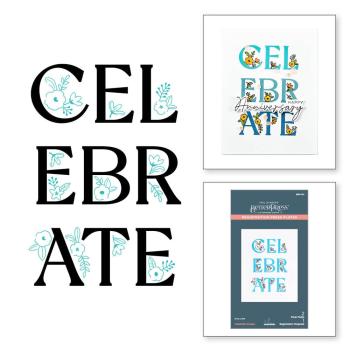 Spellbinders - Buchdrucktechnik "Celebrate Flowers" Press Plate