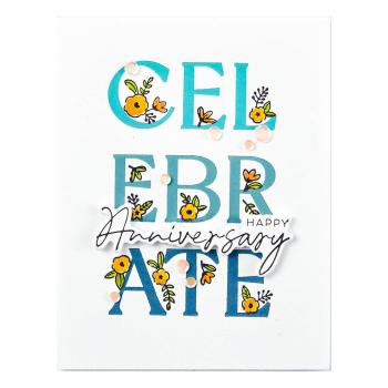 Spellbinders - Buchdrucktechnik "Celebrate Flowers" Press Plate