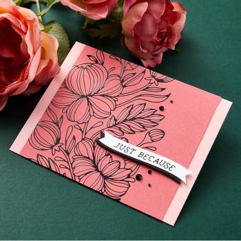 Spellbinders - Heißfolien-Platte "Glimmering Peonies" Hot Foil Plate Glimmer