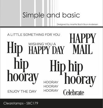 Simple and Basic - Stempelset "Hip Hip Hooray" Clear Stamps