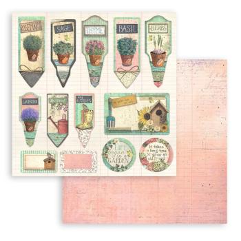 Stamperia - Designpapier "Garden" Paper Pack 8x8 Inch - 10 Bogen