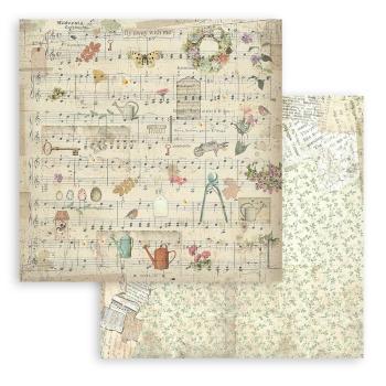 Stamperia - Designpapier "Garden" Paper Pack 8x8 Inch - 10 Bogen