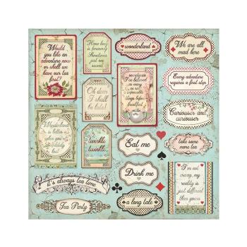 Stamperia - Designpapier "Alice in Wonderland" Paper Pack 6x6 Inch - 10 Bogen