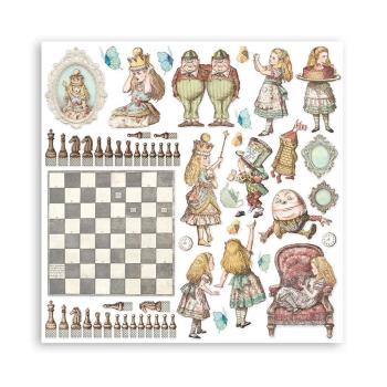 Stamperia - Designpapier "Alice Through the Looking Glass" Paper Pack 6x6 Inch - 10 Bogen