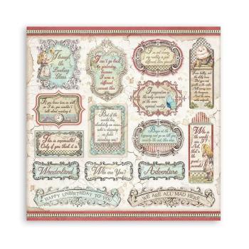 Stamperia - Designpapier "Alice Through the Looking Glass" Paper Pack 6x6 Inch - 10 Bogen