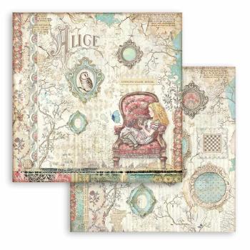 Stamperia - Designpapier "Alice Through the Looking Glass" Paper Pack 6x6 Inch - 10 Bogen