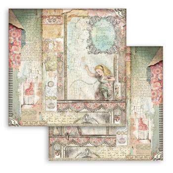 Stamperia - Designpapier "Alice Through the Looking Glass" Paper Pack 6x6 Inch - 10 Bogen