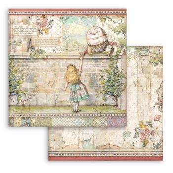 Stamperia - Designpapier "Alice Through the Looking Glass" Paper Pack 6x6 Inch - 10 Bogen