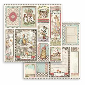 Stamperia - Designpapier "Alice Through the Looking Glass" Paper Pack 6x6 Inch - 10 Bogen