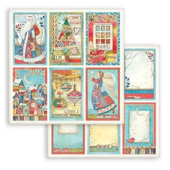 Stamperia - Designpapier "Christmas Patchwork" Paper Pack 6x6 Inch - 10 Bogen