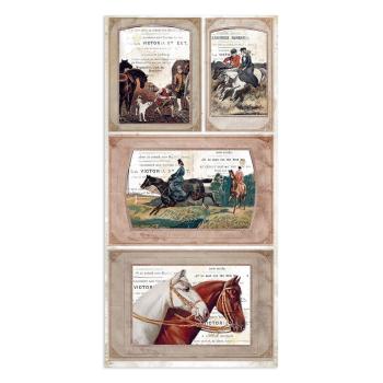 Stamperia - Designpapier "Romantic Horses" Paper Pack 6x12 Inch - 10 Bogen