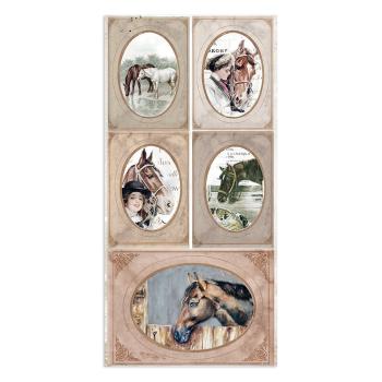 Stamperia - Designpapier "Romantic Horses" Paper Pack 6x12 Inch - 10 Bogen