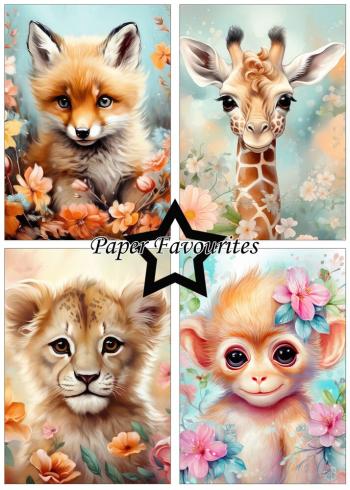 Paper Favourites - Designpapier "Baby Animals" Paper Pack A5 - 24 Bogen