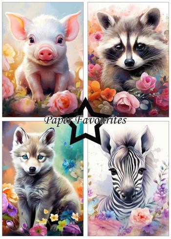 Paper Favourites - Designpapier "Baby Animals" Paper Pack A5 - 24 Bogen