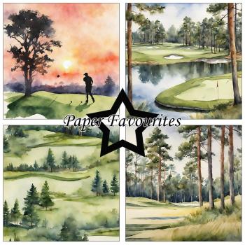 Paper Favourites - Designpapier "Golfing" Paper Pack 12x12 Inch 8 Bogen