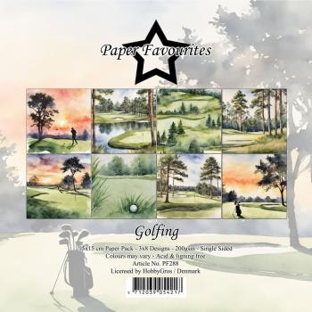 Paper Favourites - Designpapier "Golfing" Paper Pack 6x6 Inch - 24 Bogen